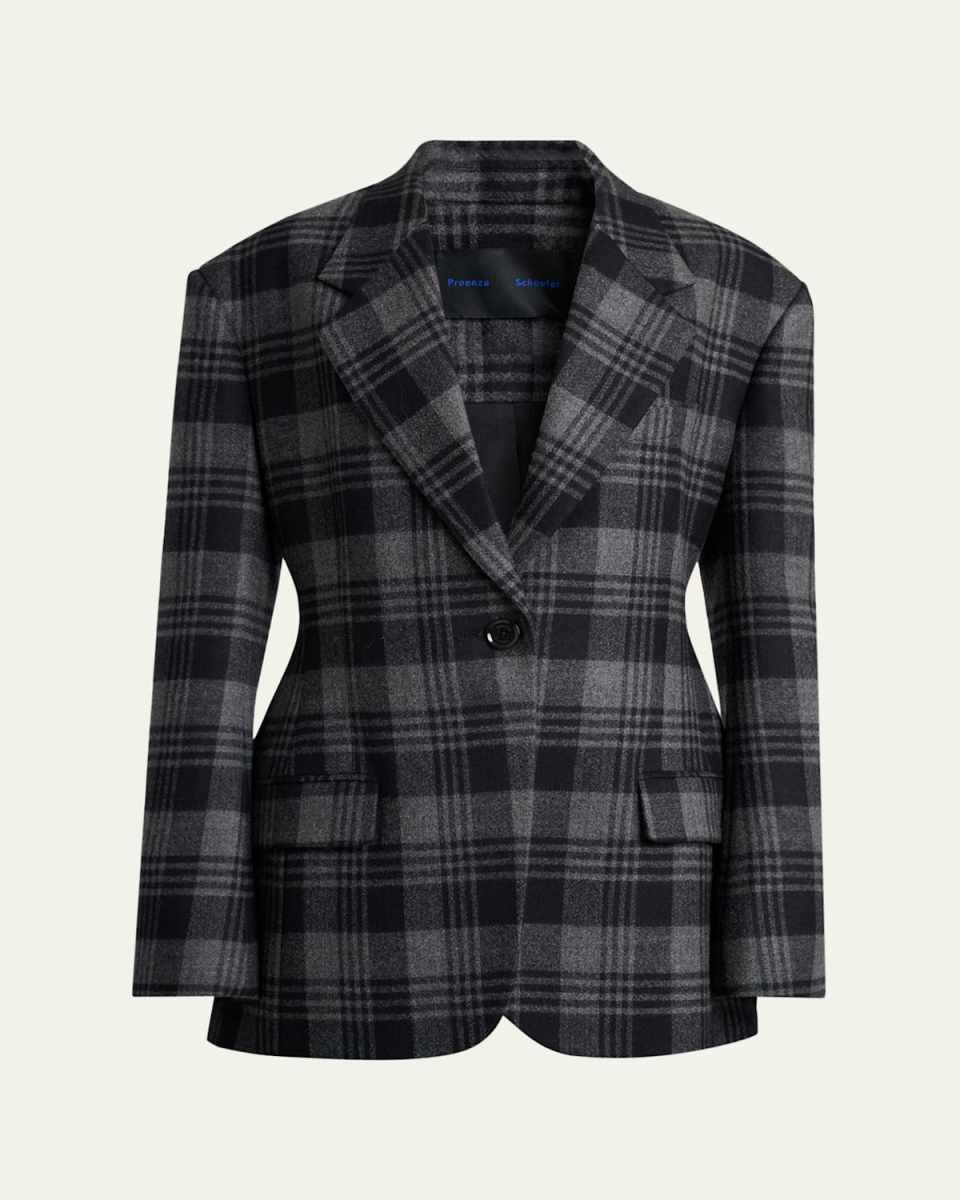 Daria Check Single-Breasted Jacket